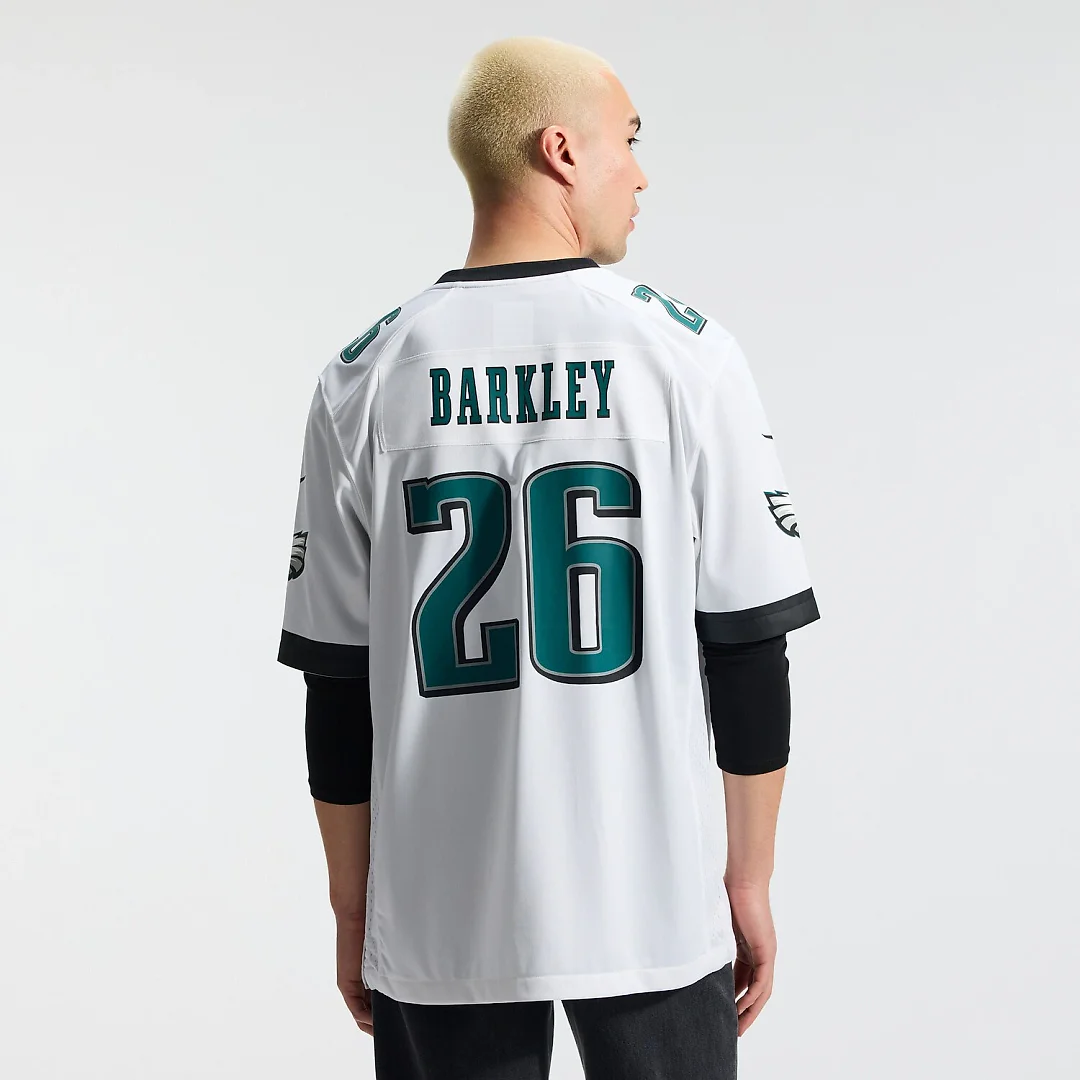 Zennovawear Saquon Barkley Philadelphia Eagles Game Jersey - White