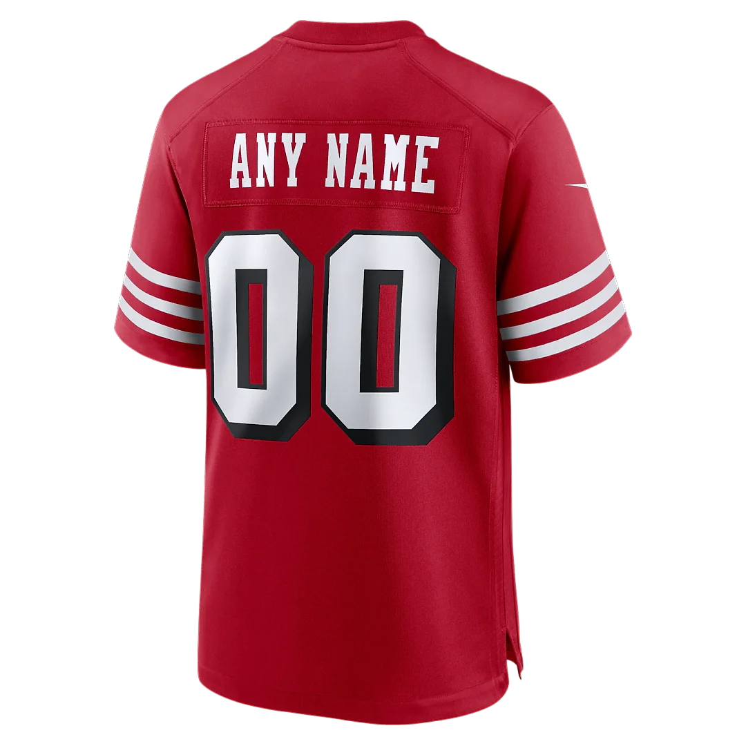 Zennovawear San Francisco 49ers 80th Anniversary Alternate Custom Game Jersey - Scarlet