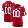Zennovawear San Francisco 49ers 80th Anniversary Custom Game Jersey - Scarlet
