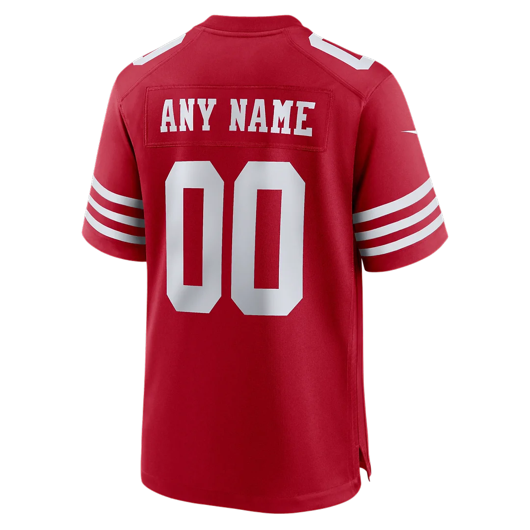 Zennovawear San Francisco 49ers 80th Anniversary Custom Game Jersey - Scarlet