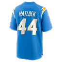 Zennovawear Scott Matlock Los Angeles Chargers Team Game Jersey - Powder Blue