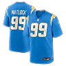 Zennovawear Scott Matlock Los Angeles Chargers Team Game Jersey - Powder Blue