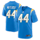 Zennovawear Scott Matlock Los Angeles Chargers Team Game Jersey - Powder Blue