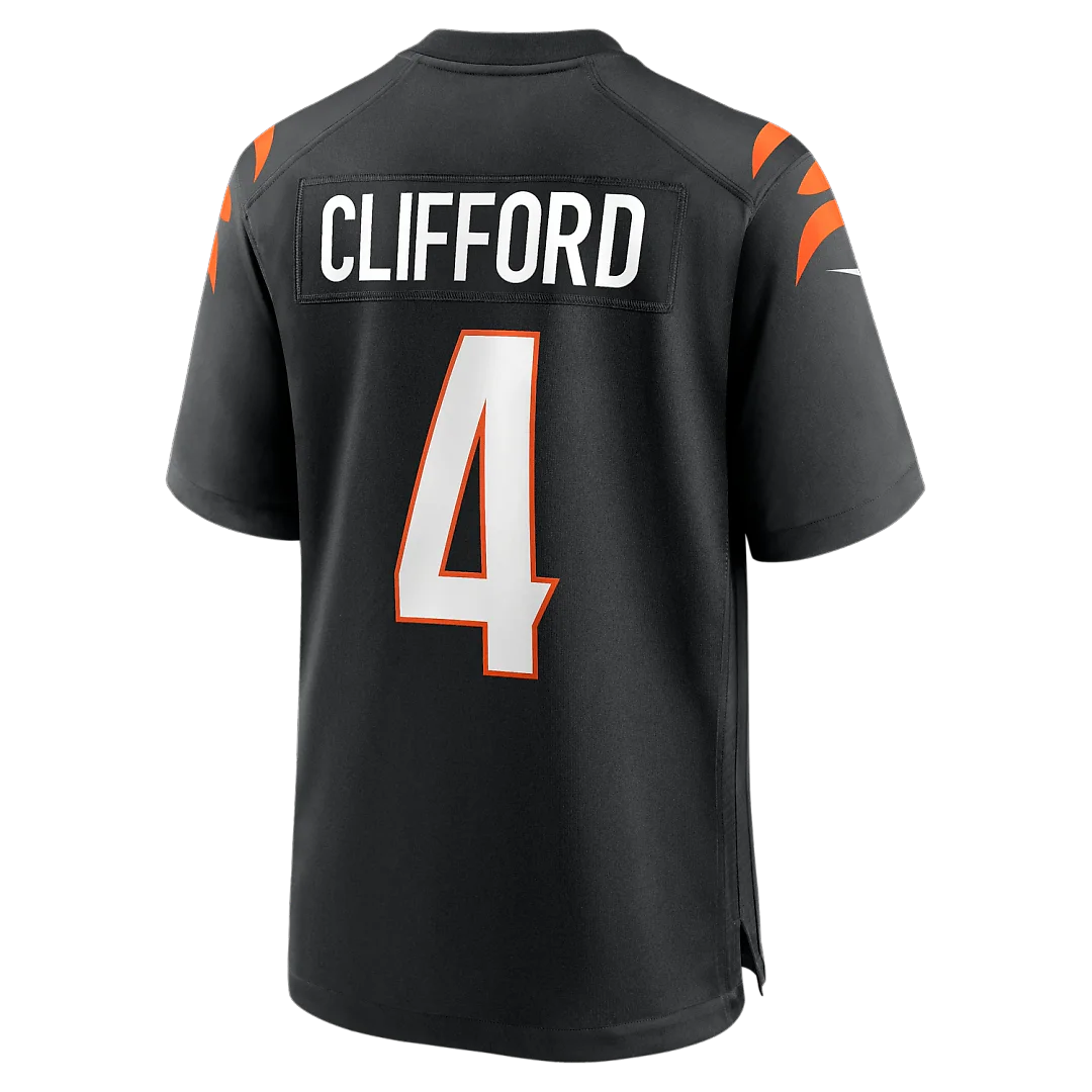 Zennovawear Sean Clifford Cincinnati Bengals Team Game Jersey - Black