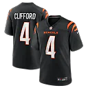 Zennovawear Sean Clifford Cincinnati Bengals Team Game Jersey - Black