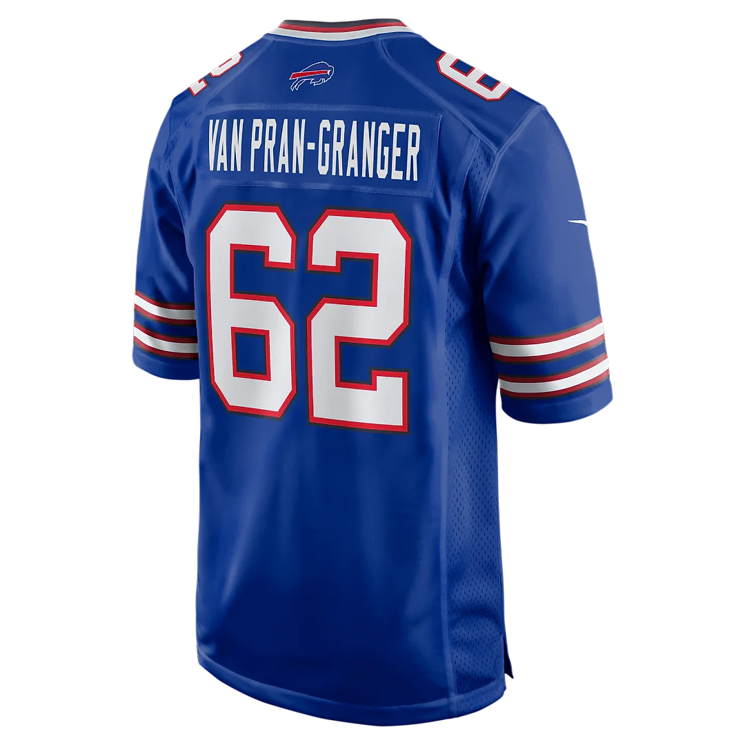 Zennovawear Sedrick Van Pran-Granger Buffalo Bills Game Jersey - Royal