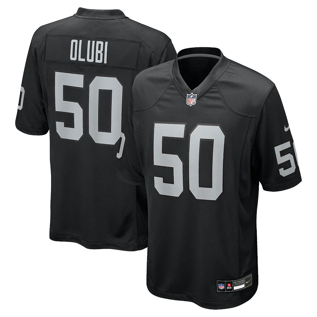 Zennovawear Segun Olubi Las Vegas Raiders Team Game Jersey - Black