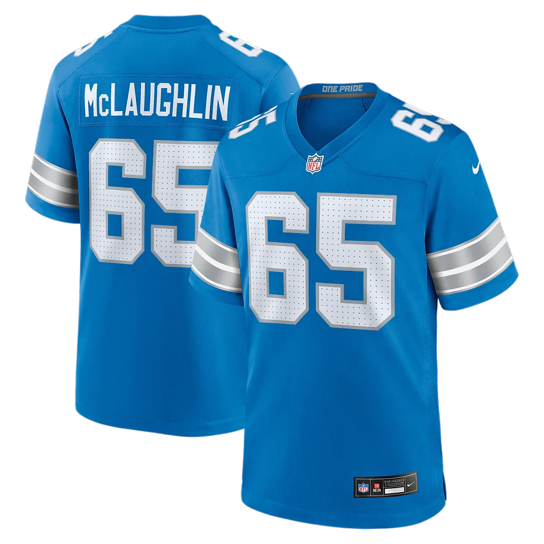 Zennovawear Seth McLaughlin Detroit Lions Team Game Jersey - Blue