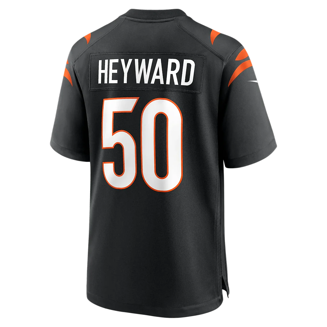 Zennovawear Shaka Heyward Cincinnati Bengals Team Game Jersey - Black