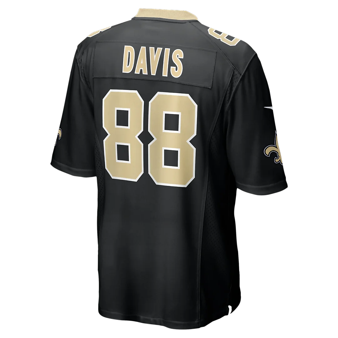 Zennovawear Shaquan Davis New Orleans Saints Game Jersey - Black