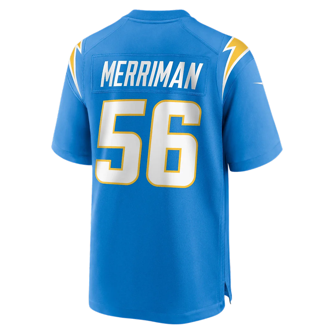 Zennovawear Shawne Merriman Los Angeles Chargers Game Retired Player Jersey - Powder Blue