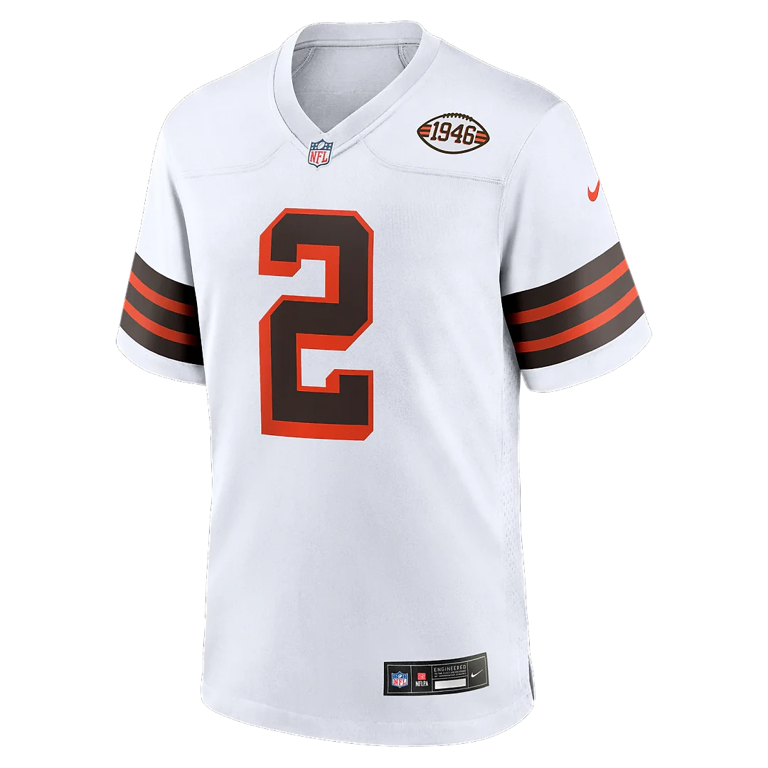 Zennovawear Shedeur Sanders Cleveland Browns Alternate Game Jersey - White