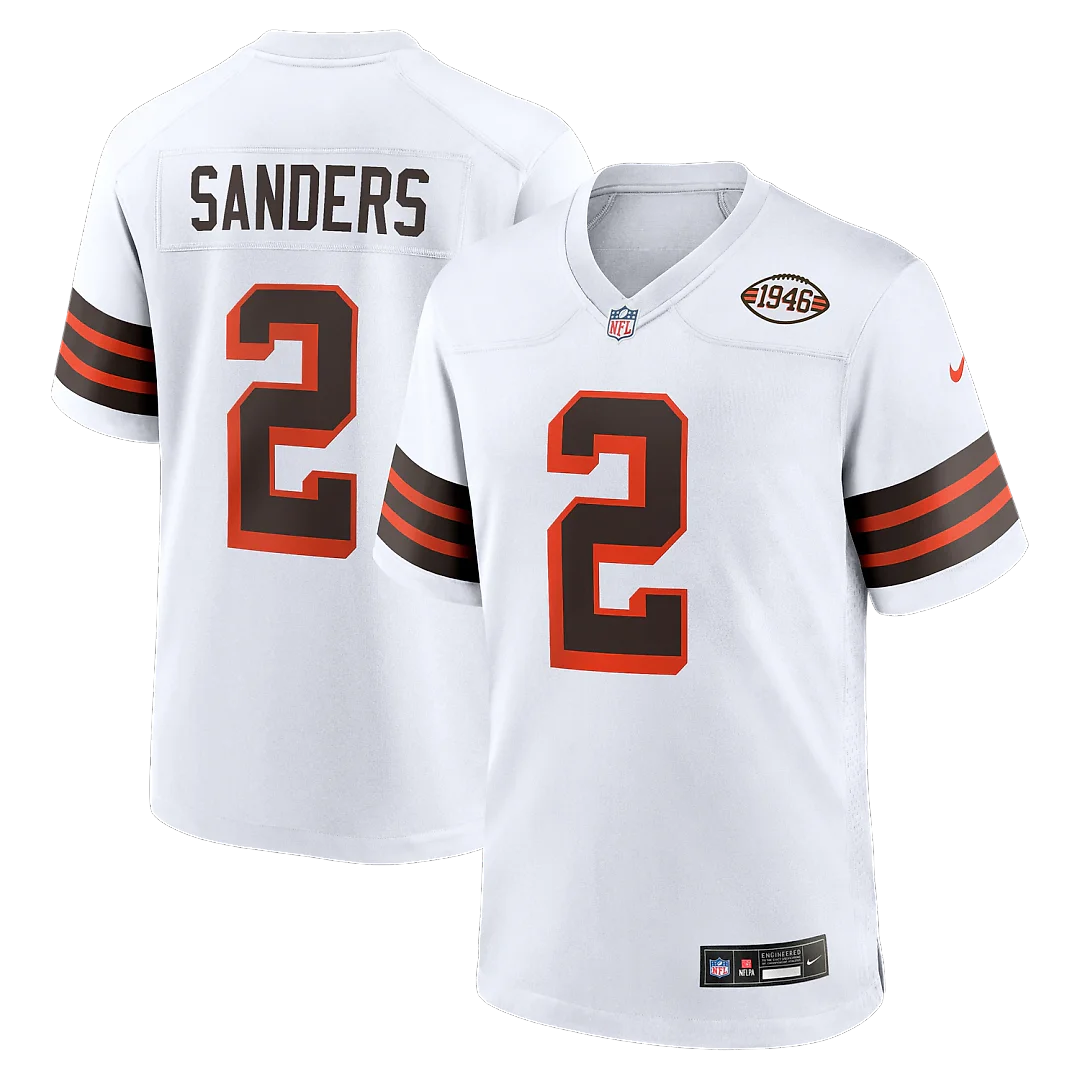 Zennovawear Shedeur Sanders Cleveland Browns Alternate Game Jersey - White