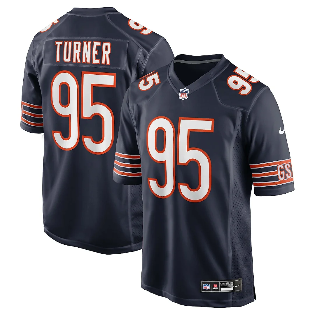 Zennovawear Shemar Turner Chicago Bears Team Game Jersey - Navy
