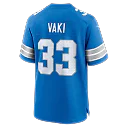 Zennovawear Sione Vaki Detroit Lions Team Game Jersey - Blue