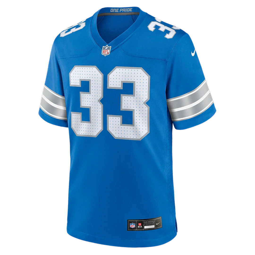 Zennovawear Sione Vaki Detroit Lions Team Game Jersey - Blue