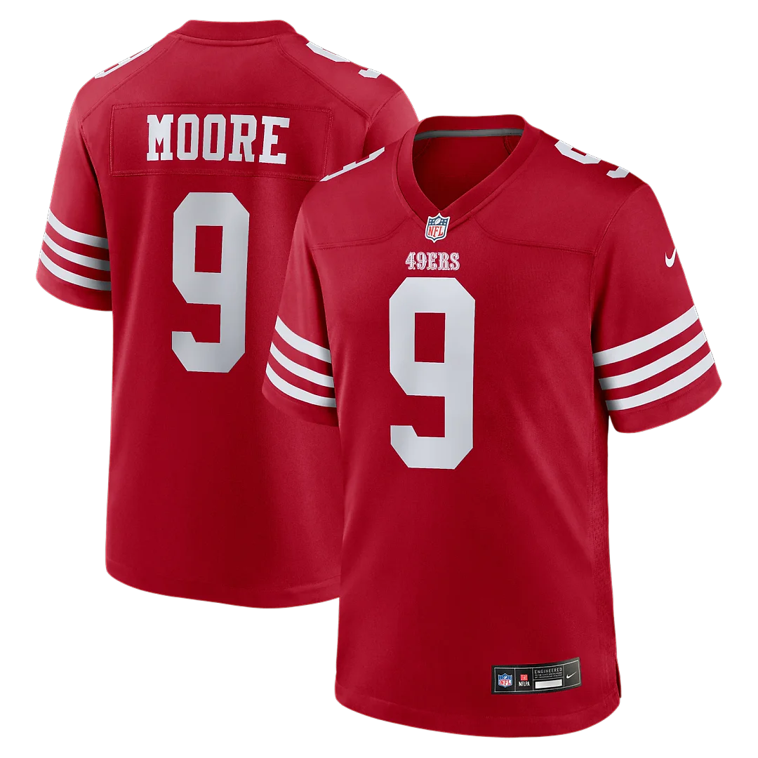 Zennovawear Skyy Moore San Francisco 49ers Team Game Jersey - Scarlet