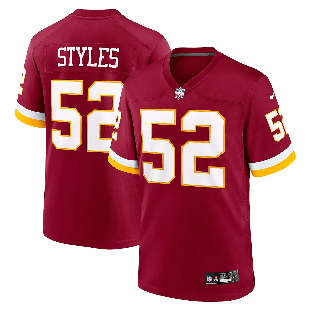 Zennovawear Sonny Styles Washington Commanders 2026 NFL Draft First Round Pick No. 7 Team Game Jersey - Burgundy