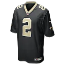 Zennovawear Spencer Rattler New Orleans Saints Team Game Jersey - Black