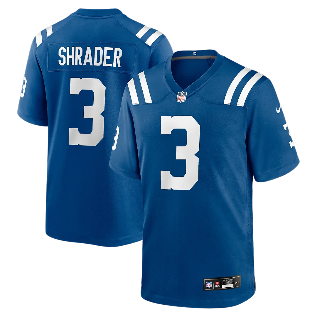 Zennovawear Spencer Shrader Indianapolis Colts Team Game Jersey - Royal