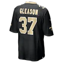 Zennovawear Steve Gleason New Orleans Saints Game Retired Player Jersey - Black