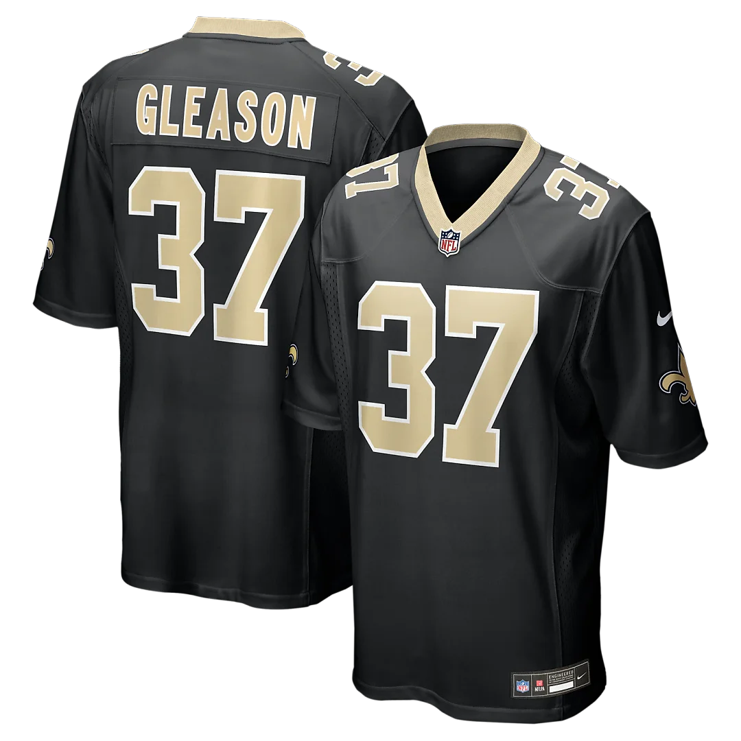Zennovawear Steve Gleason New Orleans Saints Game Retired Player Jersey - Black