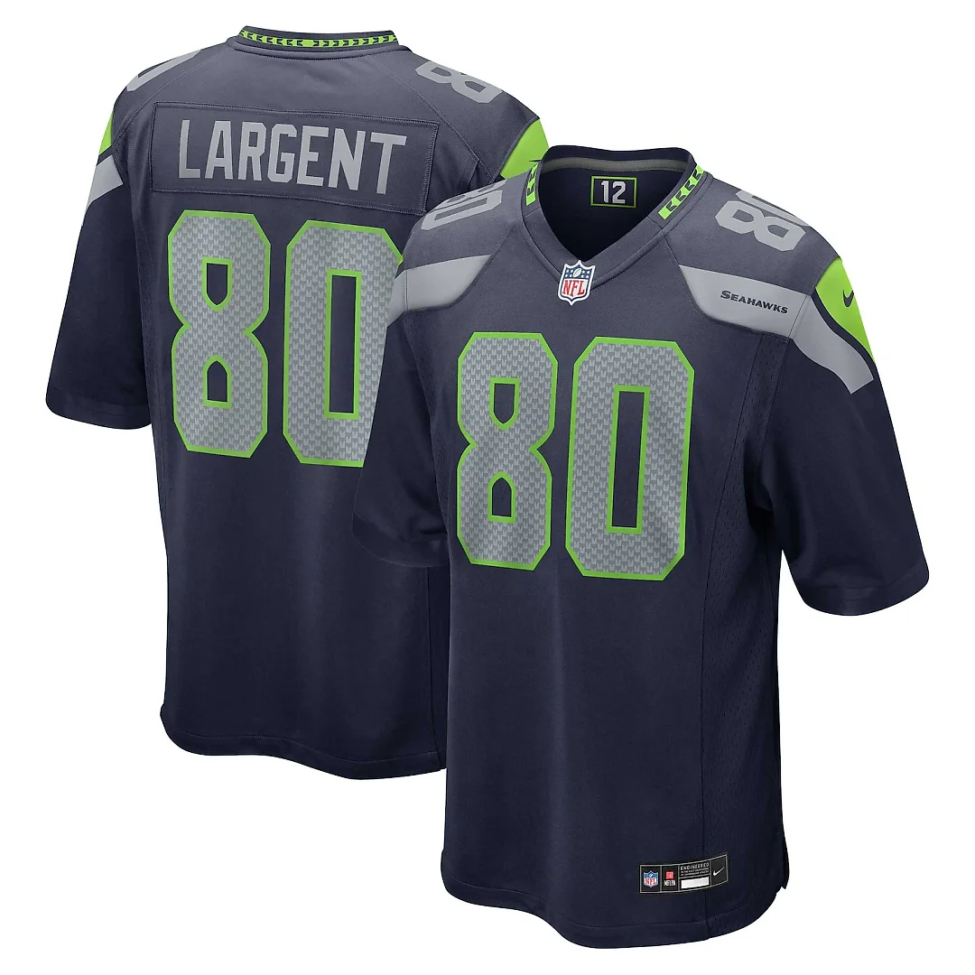Zennovawear Steve Largent Seattle Seahawks Retired Player Game Jersey - College Navy