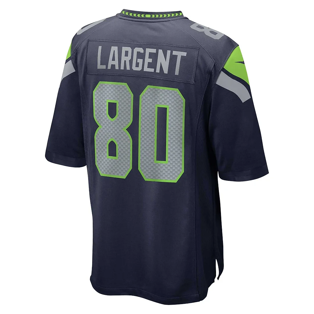 Zennovawear Steve Largent Seattle Seahawks Retired Player Game Jersey - College Navy