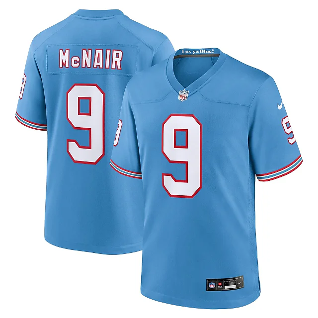 Zennovawear Steve McNair Tennessee Titans Retired Player Alternate Game Jersey - Light Blue