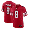Zennovawear Steve Young San Francisco 49ers Retired Player Game Jersey - Scarlet
