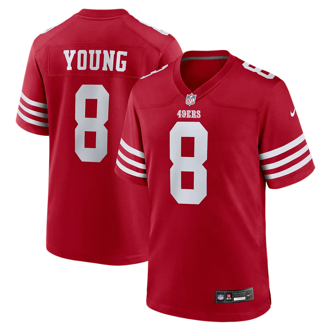 Zennovawear Steve Young San Francisco 49ers Retired Player Game Jersey - Scarlet
