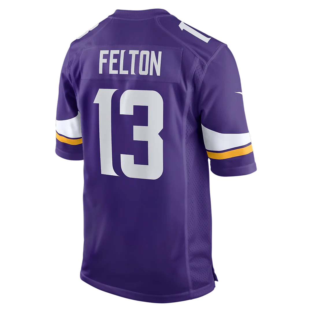 Zennovawear Tai Felton Minnesota Vikings Team Game Jersey - Purple