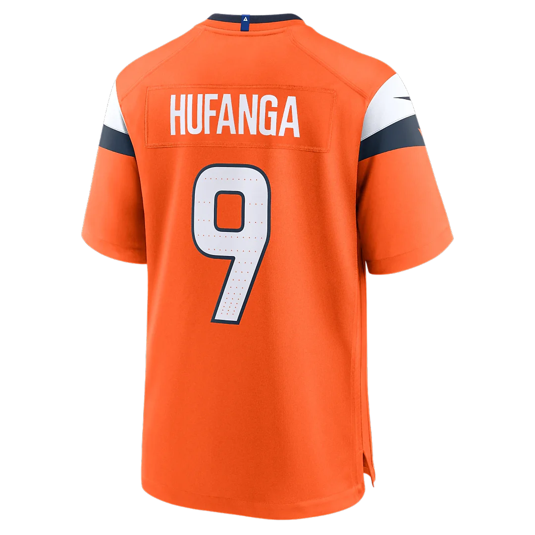 Zennovawear Talanoa Hufanga Denver Broncos Team Game Jersey - Orange