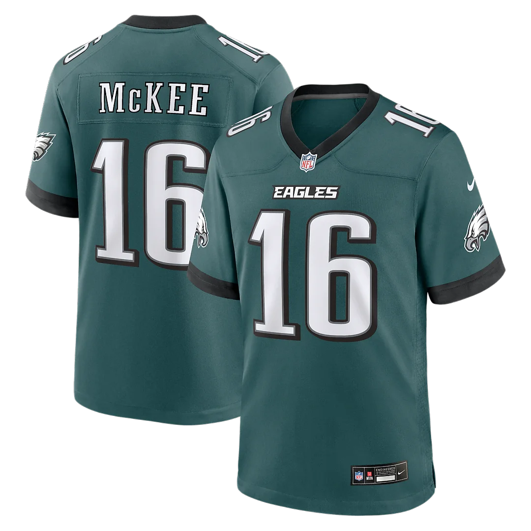 Zennovawear Tanner McKee Philadelphia Eagles Team Game Jersey - Midnight Green