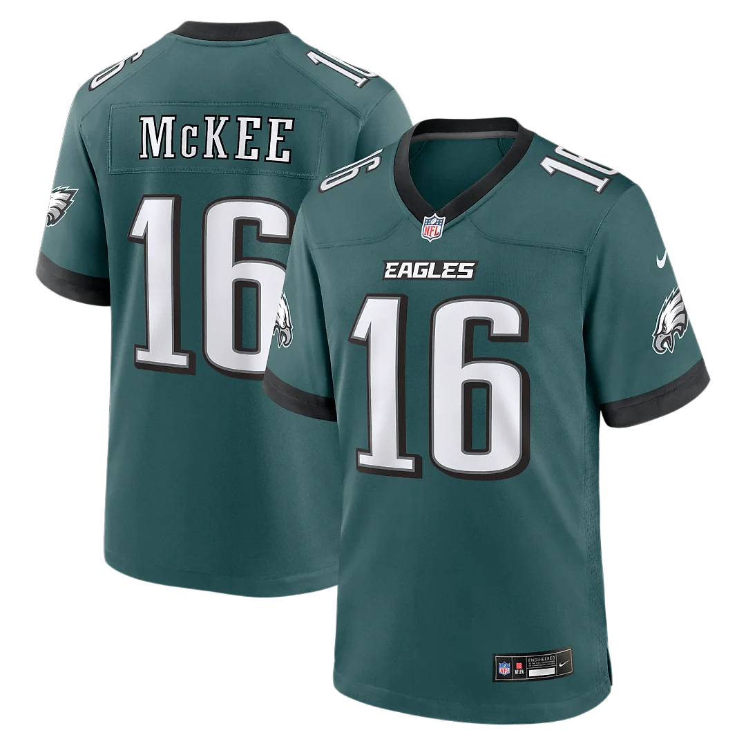 Zennovawear Tanner McKee Philadelphia Eagles Team Game Jersey - Midnight Green