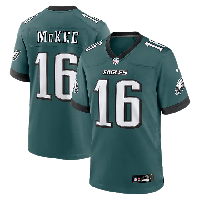 Zennovawear Tanner McKee Philadelphia Eagles Team Game Jersey - Midnight Green