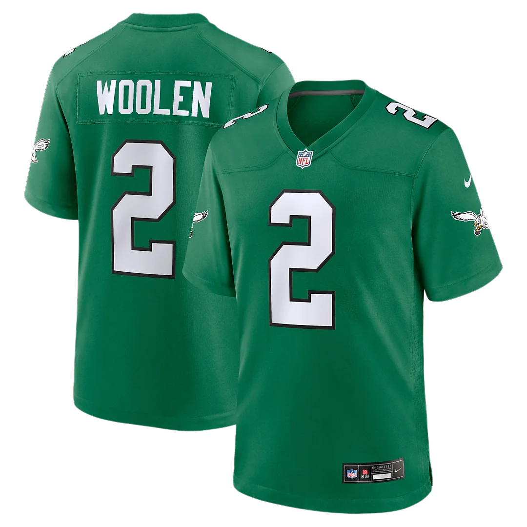 Zennovawear Tariq Woolen Philadelphia Eagles Alternate Game Jersey - Kelly Green