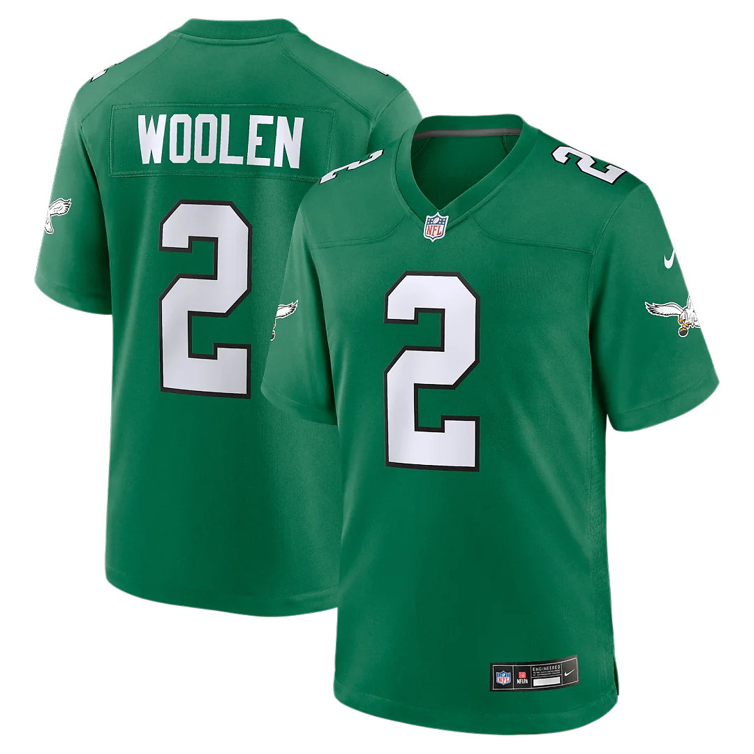Zennovawear Tariq Woolen Philadelphia Eagles Alternate Game Jersey - Kelly Green
