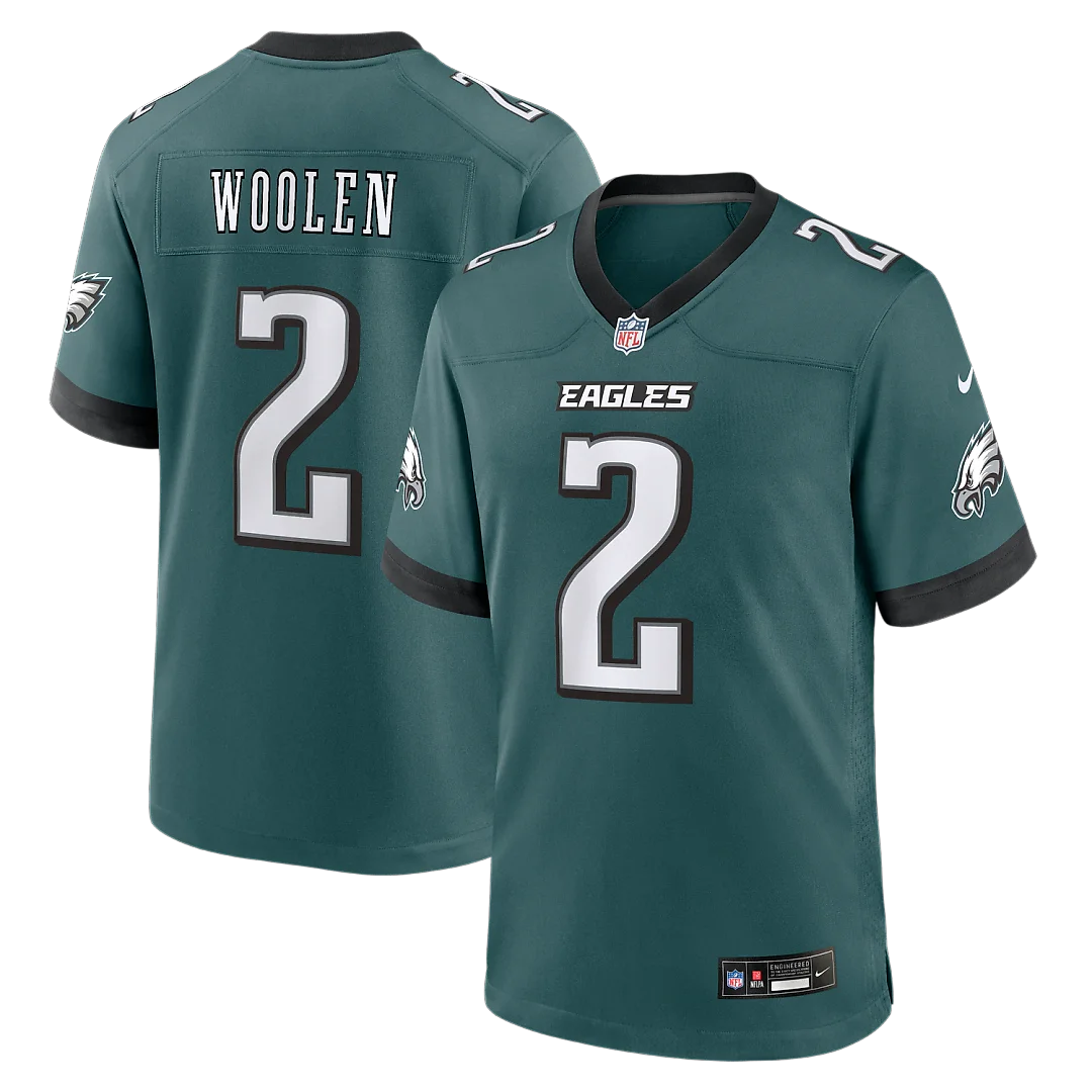 Zennovawear Tariq Woolen Philadelphia Eagles Team Game Jersey - Midnight Green