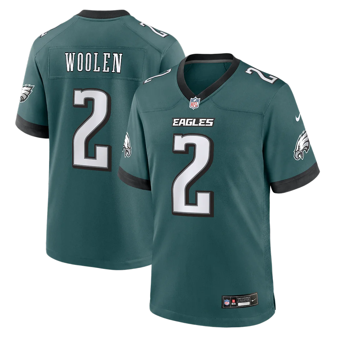 Zennovawear Tariq Woolen Philadelphia Eagles Team Game Jersey - Midnight Green