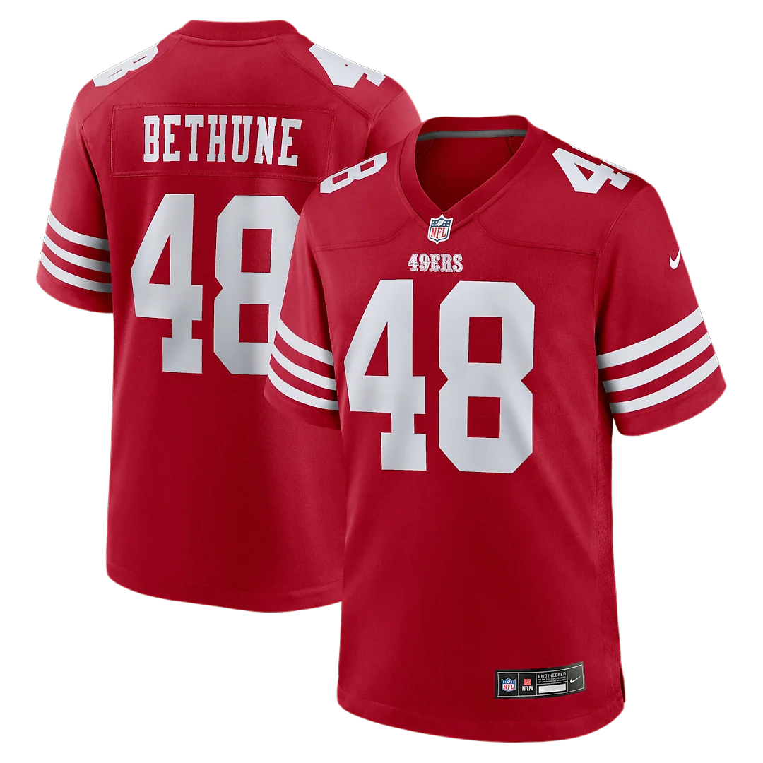 Zennovawear Tatum Bethune San Francisco 49ers Game Jersey - Scarlet