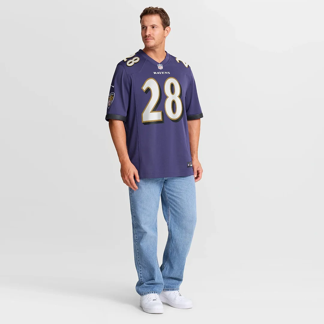Zennovawear Taven Bryan Baltimore Ravens Team Game Jersey - Purple