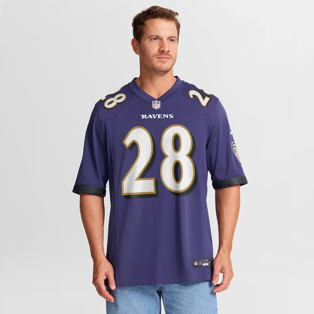 Zennovawear Taven Bryan Baltimore Ravens Team Game Jersey - Purple