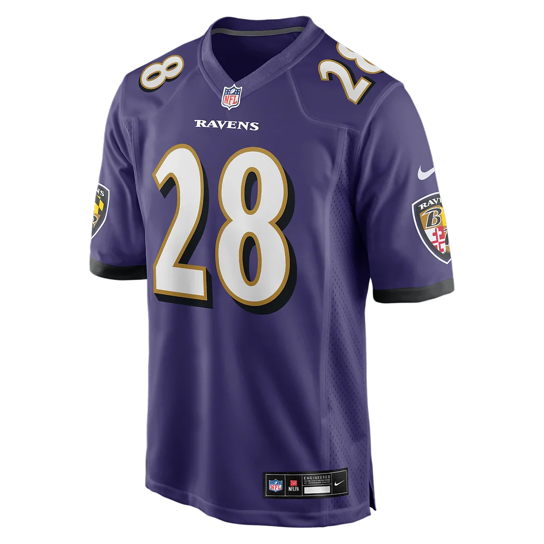 Zennovawear Taven Bryan Baltimore Ravens Team Game Jersey - Purple