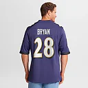 Zennovawear Taven Bryan Baltimore Ravens Team Game Jersey - Purple
