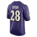 Zennovawear Taven Bryan Baltimore Ravens Team Game Jersey - Purple