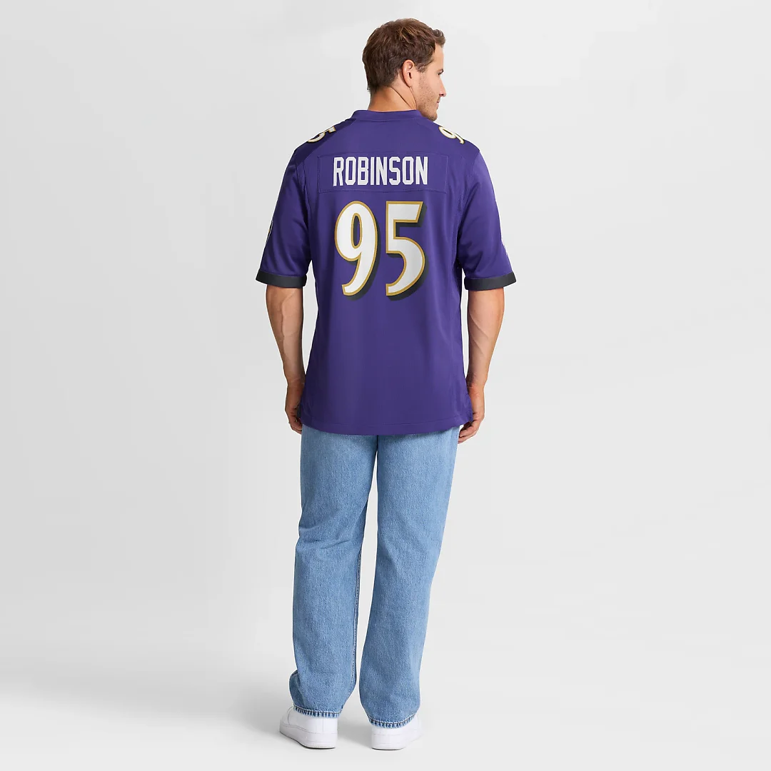 Zennovawear Tavius Robinson Baltimore Ravens Team Game Jersey - Purple