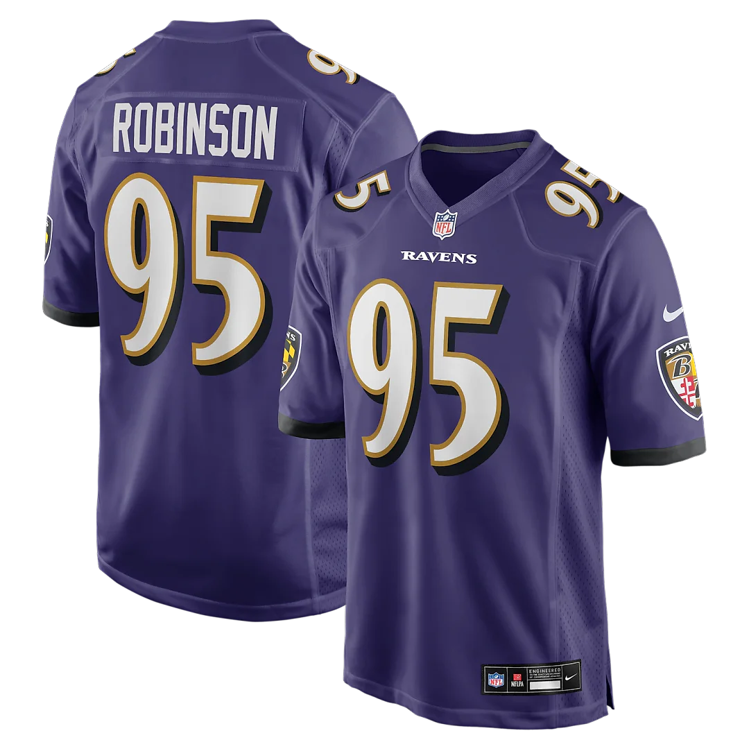 Zennovawear Tavius Robinson Baltimore Ravens Team Game Jersey - Purple