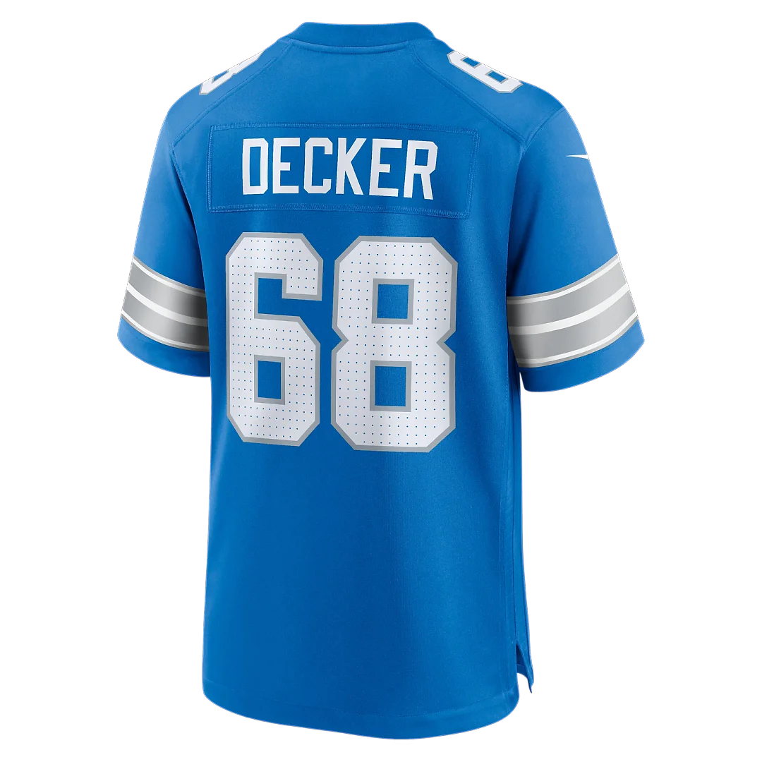 Zennovawear Taylor Decker Detroit Lions Team Game Jersey - Blue