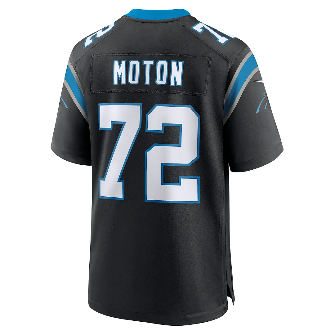 Zennovawear Taylor Moton Carolina Panthers Team Game Jersey - Black